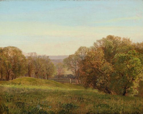 Landskab fra Ariccia, Italien, 1866, Janus La Cour