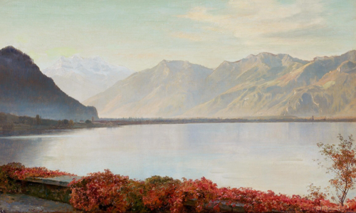 Lake Geneva at Veytaux., 1897, Janus La Cour