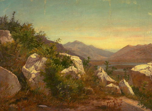 Alpine landscape from Northern Italy., 1860, Janus La Cour