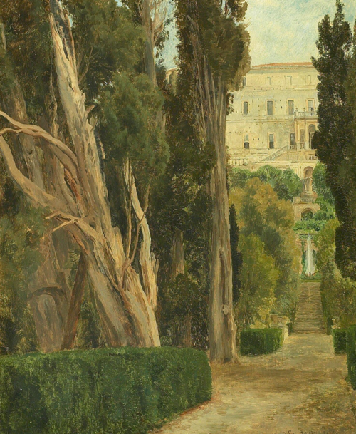 Villa d'Este in Tivoli, Italy., 1908, Janus La Cour