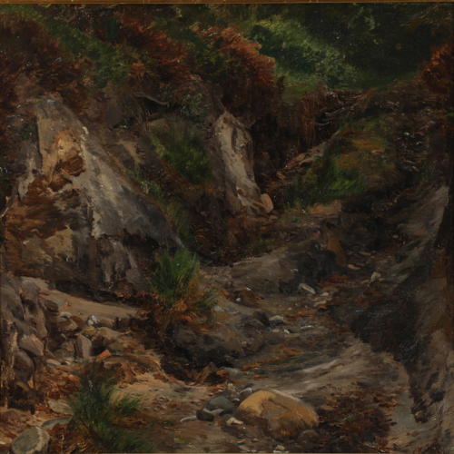 Slugt, udtørret bækleje, 1887, Janus La Cour