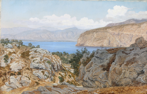 Coastal scene from Sorrento., 1868, Janus La Cour