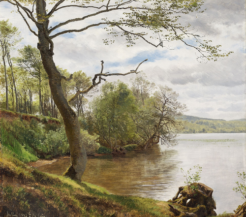 Forest lake in the summer., 1882, Janus La Cour