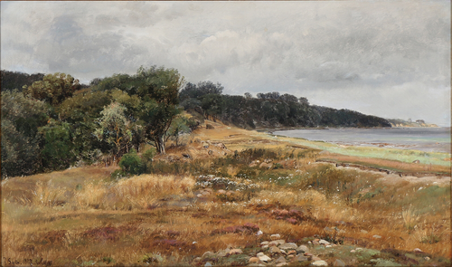 Autumn day at the beach, 1887, Janus La Cour