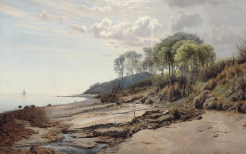 Parti fra Moesgaard Strand ved Aarhus, 1890, Janus La Cour