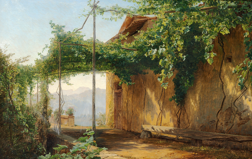 A pergola at lake Nemi., 1893, Janus La Cour