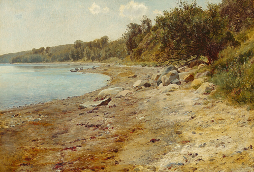 The beach at Marselisborg forest., 1899, Janus La Cour