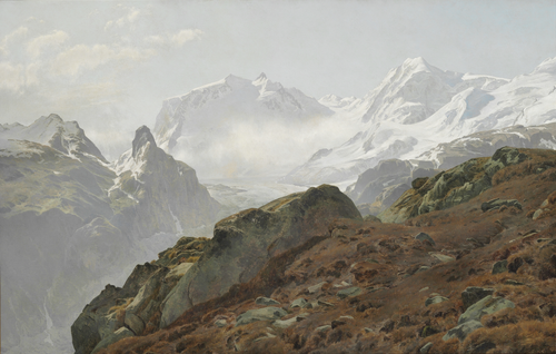 Monte Rosa. Morning in the High Alps., 1900, Janus La Cour