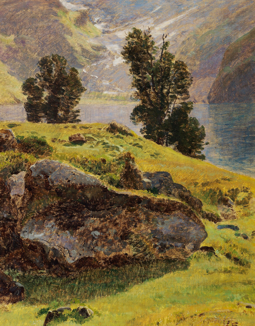 A summer landscape in the mountains., 1882, Janus La Cour