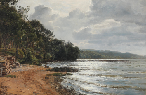 Summer landscape near a lake., 1878, Janus La Cour