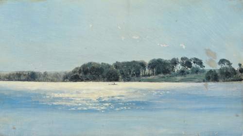 View over Julsø, Silkeborg., 1881, Janus La Cour