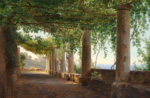 An Italian loggia., 1877, Janus La Cour