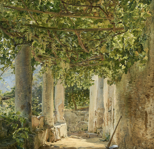 View from a sunny loggia, Capri., 1875, Janus La Cour