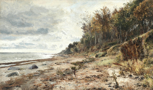 View from Moesgaard Beach at Ørnereden., 1895, Janus La Cour