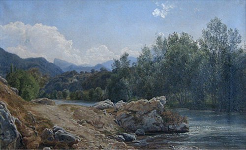 Formiddag ved Garonne. Montréjeau, 1865, Janus La Cour