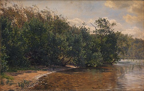 Ellebuske ved Almind Sø, 1873, Janus La Cour
