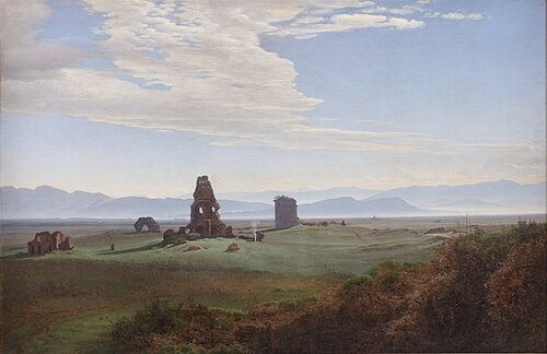 Ruins in the Roman Campagna, 1871, Janus La Cour