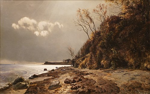 The Shore at Moesgård, 1890, Janus La Cour