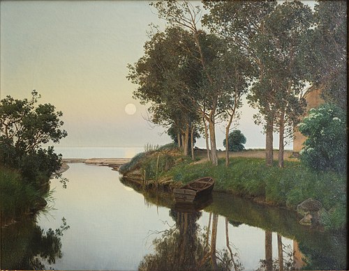 Quiet Summer Evening by the River Mouth, 1892, Janus La Cour