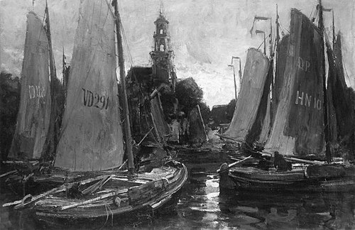 Hafen zu Hoorn, 1892, Hendrik Willebrord Jansen