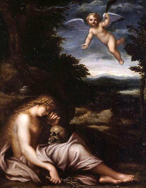 The Penitent Magdalene, 1550, Agostino Carracci