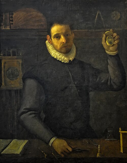 Selbstporträt as a Watchmaker, 1550, Agostino Carracci