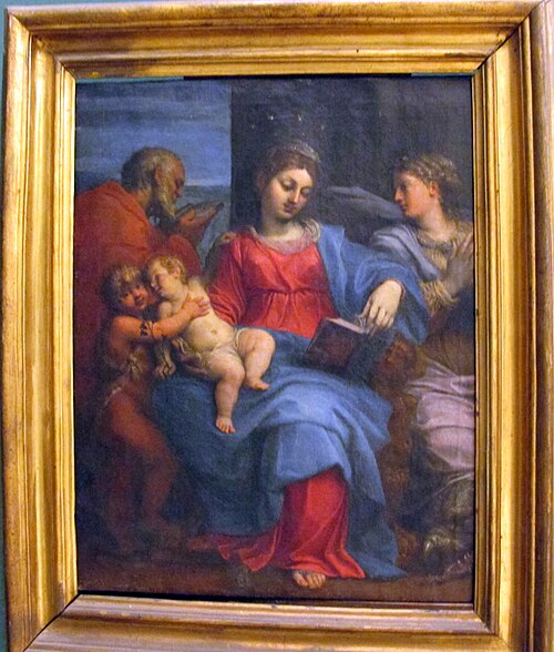 sacra famiglia e santa margherita, 1600, Agostino Carracci