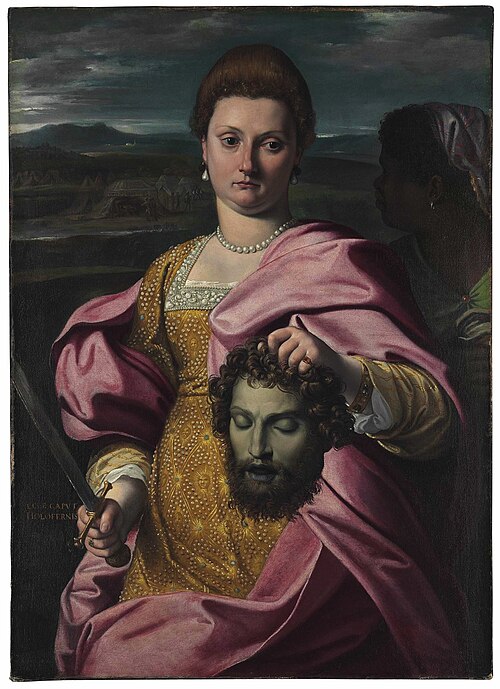 Portrait of a Woman as Judith, 1550, Agostino Carracci