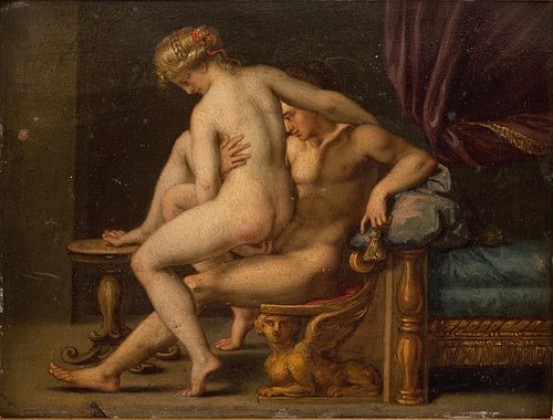Nuditet med mand og kvinde, 1587, Agostino Carracci