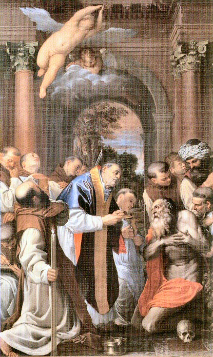La Dernière Communion de saint Jérôme, 1592, Agostino Carracci
