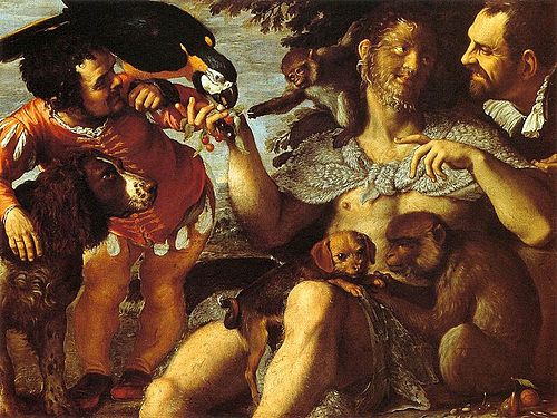Triple portrait (Arrigo peloso, Pietro matto et Amon nano) ), 1598, Agostino Carracci