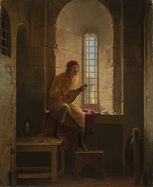 Richard Coeur de Lion répondant au chant de Blondel de Nesle, 1822, Jean-Antoine Laurent