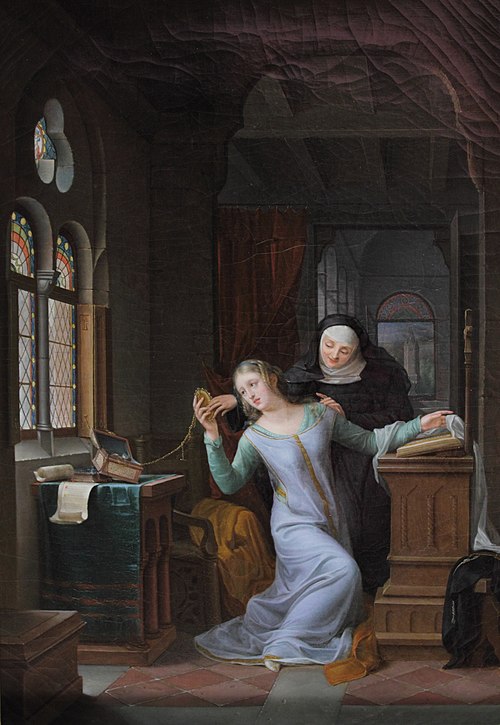Héloïse embrassant la vie monastique, , Jean-Antoine Laurent