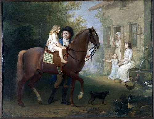 Le Peintre et sa famille, devant une maison de campagne, 1797, Jean-Antoine Laurent