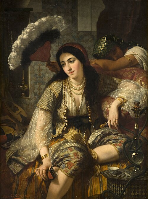 Algérienne et son esclave, 1860, Jean-Baptiste-Ange Tissier
