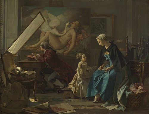 The Studio of the Engraver, 1850, Jean-Baptiste Antoine Emile Béranger