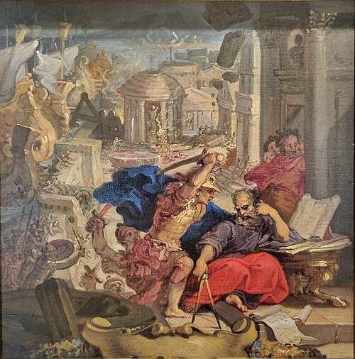 Archimède et le soldat, 1691, Jean-Baptiste Corneille