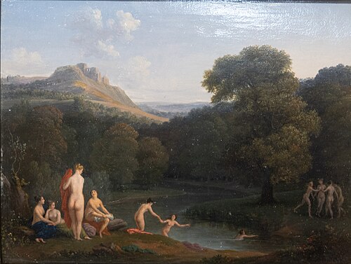 Naïades près d'une rivière, , Jean-Baptiste Couvelet