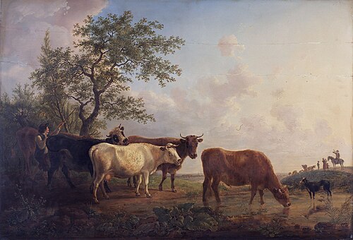 Landscape with Cows at Sunrise, 1804, Jean-Baptiste De Roy