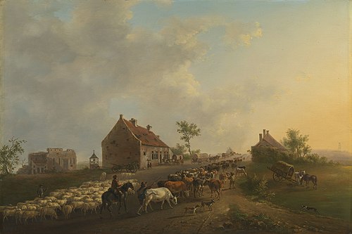 The Farm of 'La Belle Alliance' on the Battlefield of Waterloo, 1813, Jean-Baptiste De Roy