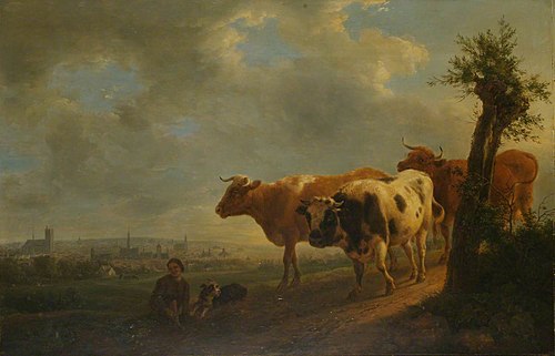 A View over Fields towards Brussels, 1816, Jean-Baptiste De Roy