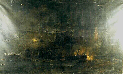 French frigate Niémen fighting against HMS Amethyst and Arethusa, 1843, Jean-Baptiste Henri Durand-Brager