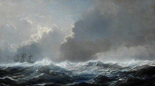 A Rough Sea, 1862, Jean-Baptiste Henri Durand-Brager