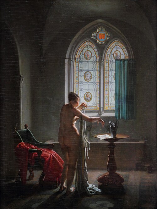 La Salle de bain gothique, 1810, Jean-Baptiste Mallet