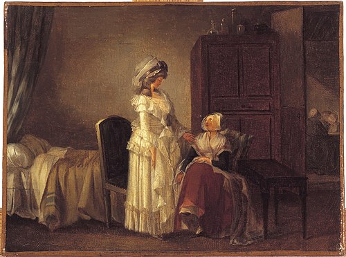 La Visite à la convalescente, 1779, Jean-Baptiste Mallet
