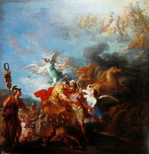 Romulus enlevé à l'Olympe par Mars., , Jean-Baptiste Nattier