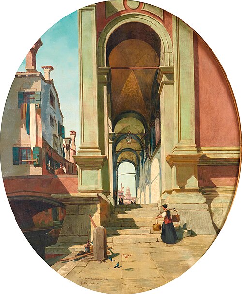 The Water Carrier, Venice, 1858, Jean-Baptiste Van Moer