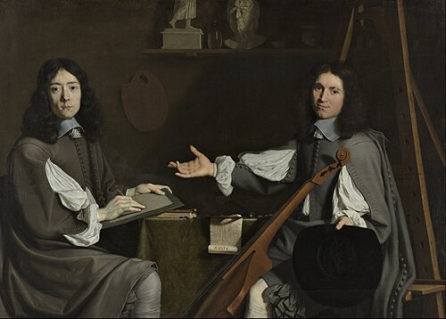 Double Portrait of both Artists, 1654, Jean-Baptiste de Champaigne