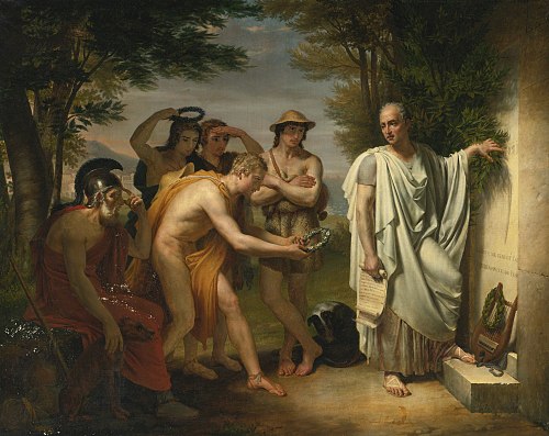 Horace at the tomb of Virgil, 1817, Jean-Bruno Gassies