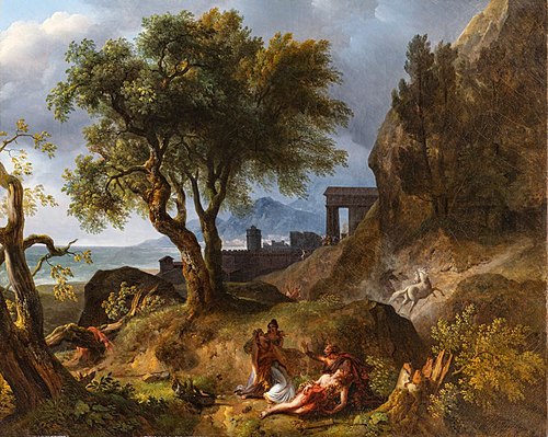 The Death of Hippolytus, , Jean-Charles-Joseph Rémond